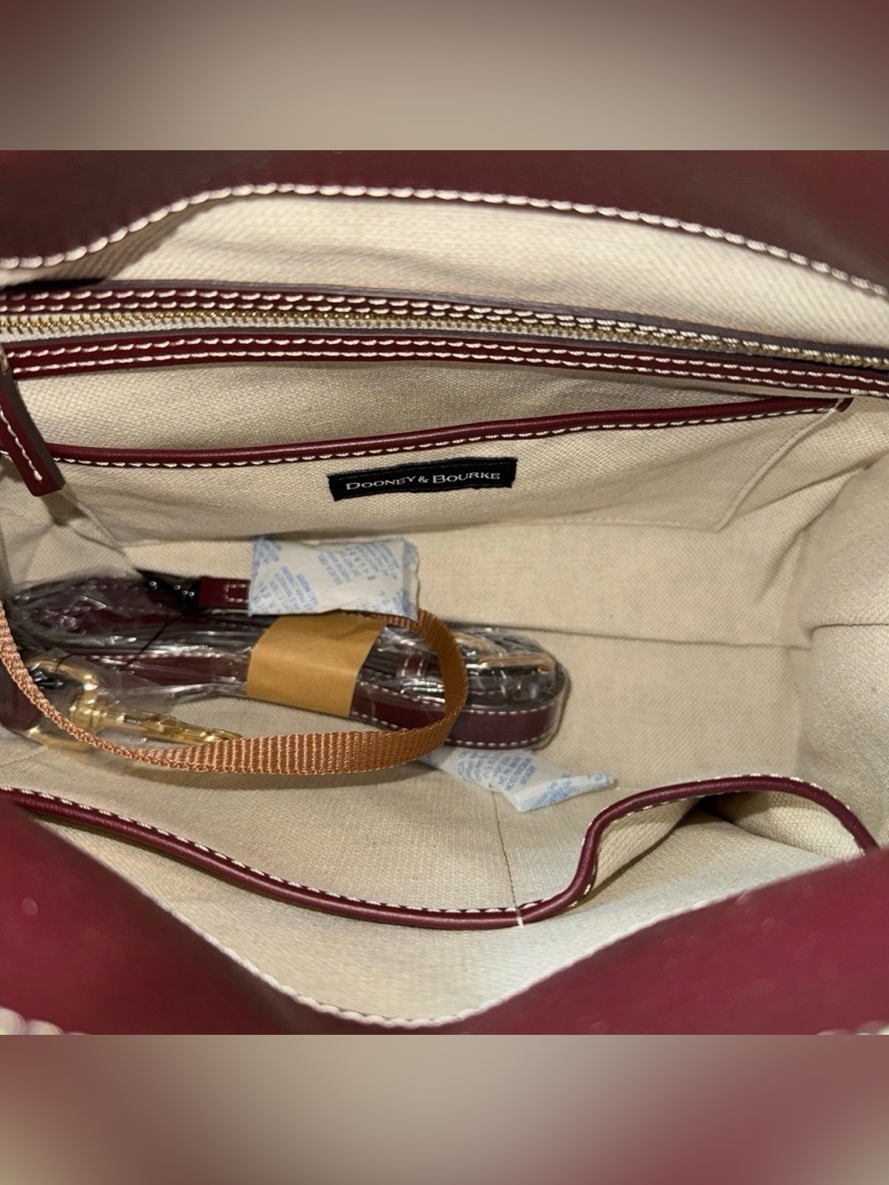 NWT Dooney & Bourke Burgundy Penrose Satchel 30 Limited Edition - Picture 8 of 10